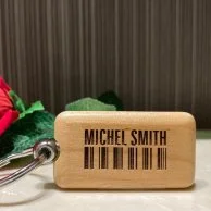 ميدالية مفاتيح خشبية بصورة حسب الطلب