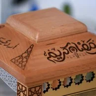فانوس رمضان خشبي أرابيسك قابل للتعديل