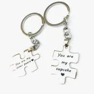 Personalized Couples Puzzle Keychain