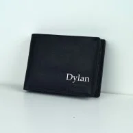 Black Personalized Name Wallet