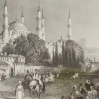 صورة مسجد أبيض وأسود