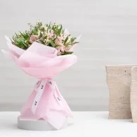 Pink Alstroemeria Hand Bouquet