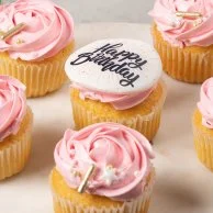 Pink Birthday Cupcakes by Cake Social