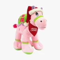 Pink Christmas Camel With Santa Hat And Merry Christmas Bandada 25Cm By Fay Lawson