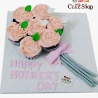 Pink Cupcake Flower Bouquet
