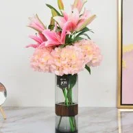 Pink Dream Artificial Flower Vase 