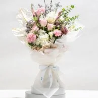 Pink Petal Symphony Hand Bouquet
