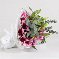 Pink Stargazer Hand Bouquet
