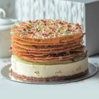 Pistachio Baklawa Cheesecake by Gossip Café 