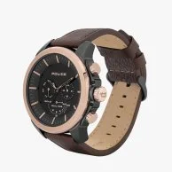 Police Belmont Brown Leather Analog Men's Watch