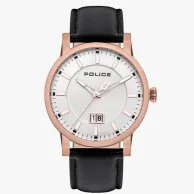 Police Collin Black Leather Men's Watch