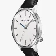 Police Marmol Analog Black Leather Men's Watch