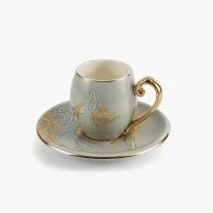 Porcelain  Tea Set 12Pcs From Hera - Grey