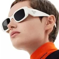 نظارة شمس برادا - لون أبيض 