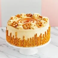 Pretzel Twist Caramel Cake  By Sugarmoo