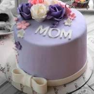 Purple Floral Mom Cake By The Cake Shop