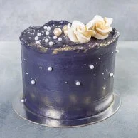Purple Gold Double Layered Cake By Papa Fluffy