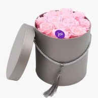 Pink Roses in a Grey Box 
