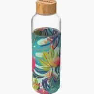 Quokka Glass Bottle With Silicone Cover Flow 660 ml Tropical