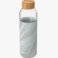 زجاجة مياه مع غطاء محكم الاغلاق حجم 660 مل تصميم  ابيض مموج 