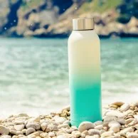 مطرة مياه حرارية ستانليس ستيل حجم 630 مل   لون ازرق تدرجات الشاطئ