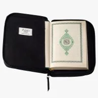 Quran With Cover, Lines Kaabah, Blue, Medium