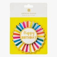 Rainbow Happy Birthday Badge by Talking Tables
