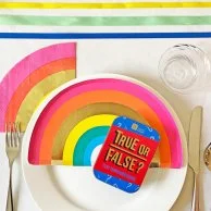 Rainbow Shaped Plate with Foil 12pc Pack by Talking Tables