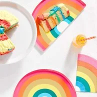 Rainbow Shaped Plate with Foil 12pc Pack by Talking Tables