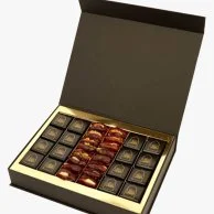 Ramadan Luxury Chocolate Dates Box 280g (Black) by Le Chocolatier Dubai