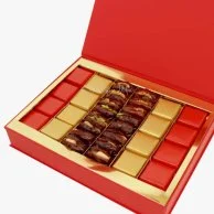 Ramadan Luxury Chocolate Dates Box 280g (Red) by Le Chocolatier Dubai