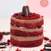 Baby Red Velvet Oreo Crunch Cake by Dsrt Lab