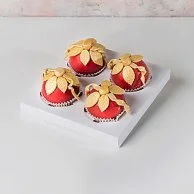 Red And Golden Chocolate Baubles by NJD
