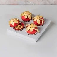 Red And Golden Chocolate Baubles by NJD