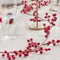 Red Berry Foliage Christmas Garland by Ginger Ray