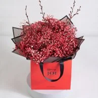 شنطة زهور جيبسوفيلا حمراء