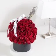 Red Rose Dome Flower Arrangement
