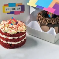 Red Velvet & Chocolate Bento Cake by Secrets 