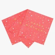 Rose Birthday Party Napkin 16pc Pack by Talking Tables