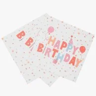 Rose Birthday Party Napkin 21pc Pack by Talking Tables