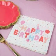 Rose Birthday Party Napkin 21pc Pack by Talking Tables