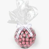 باقة شوكولاتة غزل البنات الوردي من ماستيكاشوب
