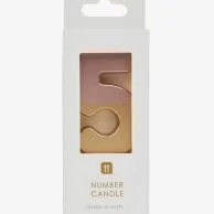 Rose Gold Dipped Number Candle - 5 by Talking Tables