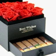 Roses Box with Chocolate Drawer (Small)