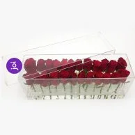 Roses in Rectangular Acrylic Box (24 Roses)