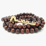 San3ood Red Tiger Eye Necklace by Mecal