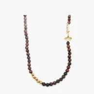 San3ood Red Tiger Eye Necklace by Mecal