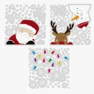 Santa and Reindeer Christmas Window Stickers by Ginger Ray