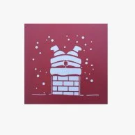 Santa in the Chimney 3D Card by Abra Cards