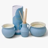 Santorini 4fl oz Light Blue Ceramic Diffuser Rosemary Sea Salt  by Paddywax